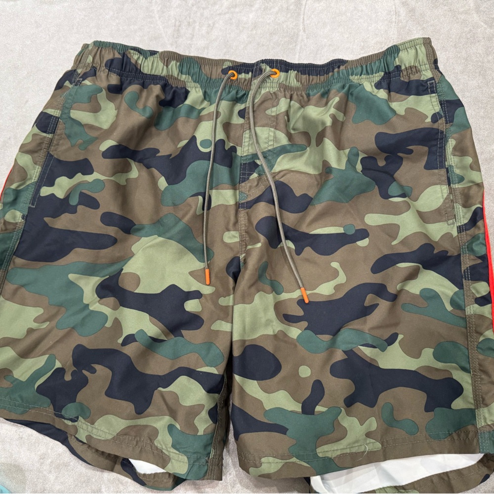 Sundek Camouflage Swim Shorts - Green and Brown